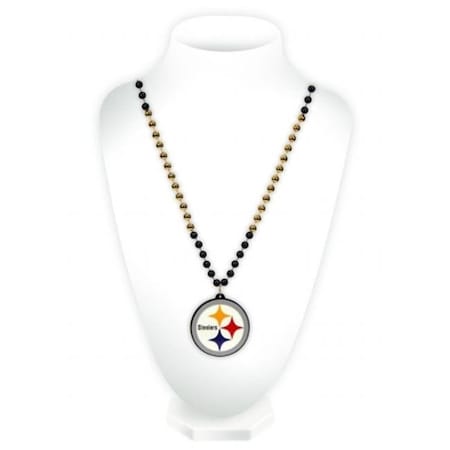 Rico Industries Pittsburgh Steelers Beads with Medallion Mardi Gras Style 9474665000